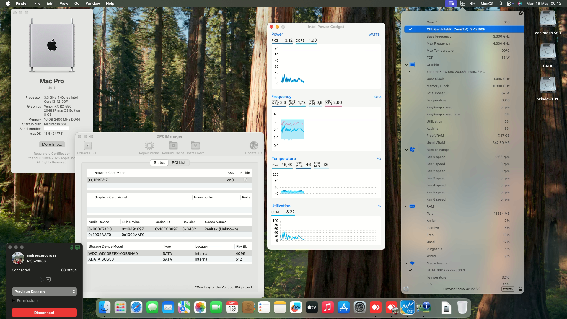 Success Hackintosh macOS Sequoia 15.5 Build 24F74 in Asrock B660M Pro RS + Intel Core i3 12100F + VenomRX RX 580 2048 SP